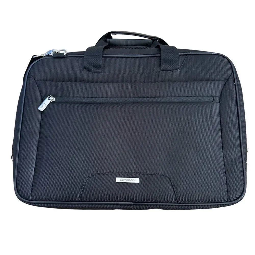 Samsonite ~ Black Laptop work/travel bag with crossbody strap ~ lots of pockets